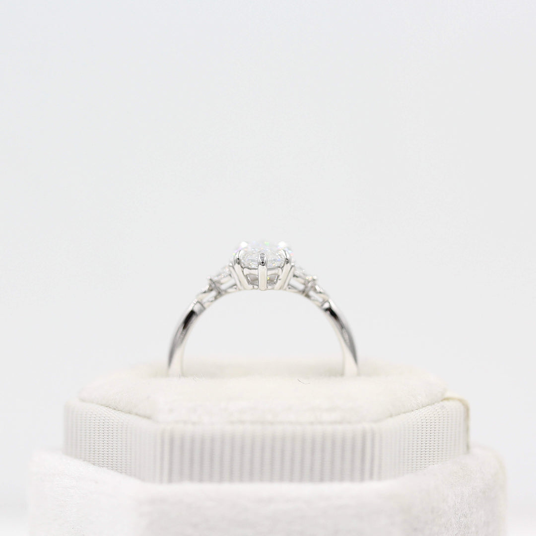 Ready to Ship Ring 14k White Gold / Lab-Grown Diamond The Sophia Ring (Marquise) in White Gold with 1.7ct Lab-Grown Diamond