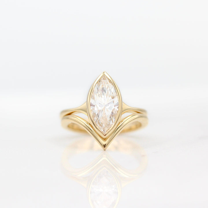 Ready to Ship Ring 14k Yellow Gold The Stevie Ring (Marquise) in Yellow Gold with 2ct Lab-Grown Diamond