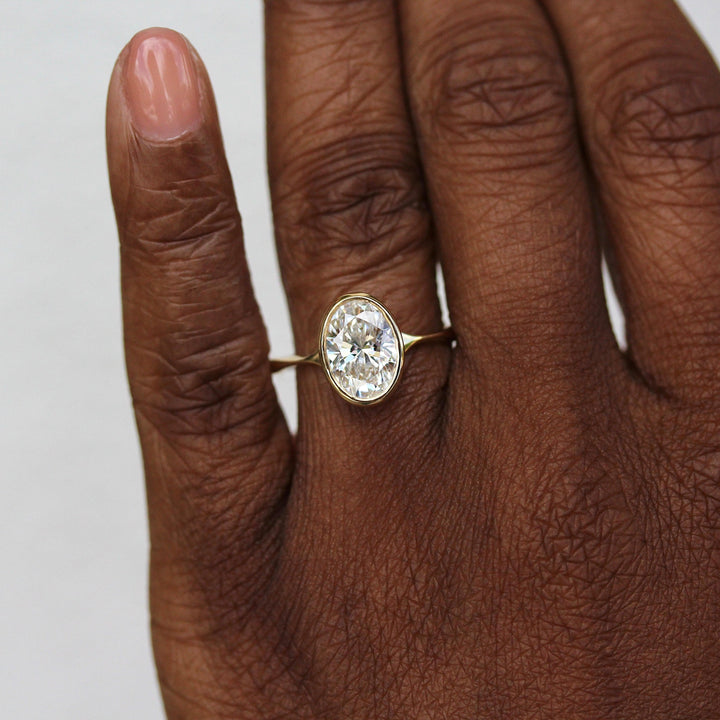 Ready to Ship Ring 14k Yellow Gold The Stevie Ring (Oval) in Yellow Gold with 1.54ct Lab-Grown Diamond
