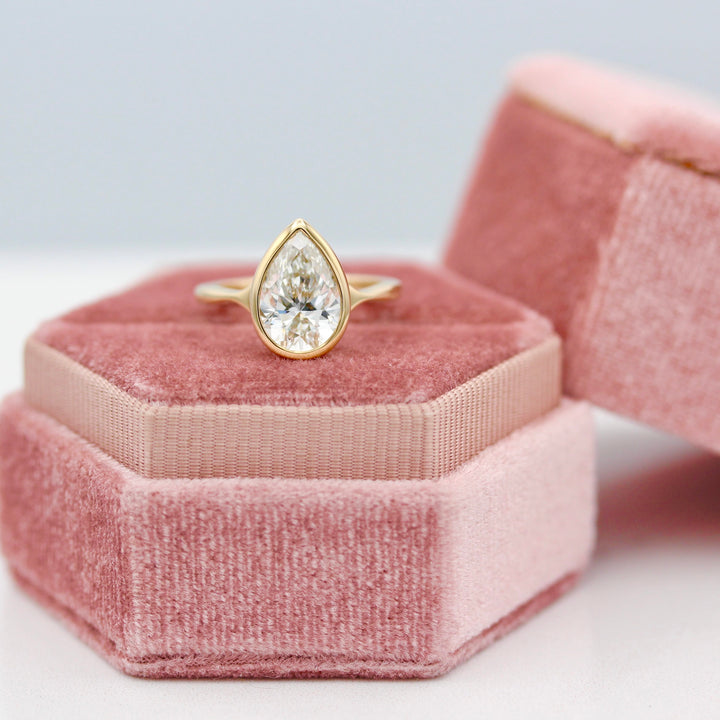 The Stevie Ring (Pear) in Yellow Gold with 2.26ct Lab-Grown Diamond