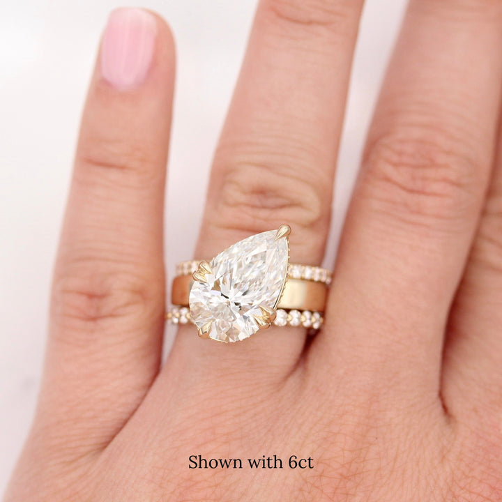 The Bettina Hidden Halo Engagement Ring (Pear)