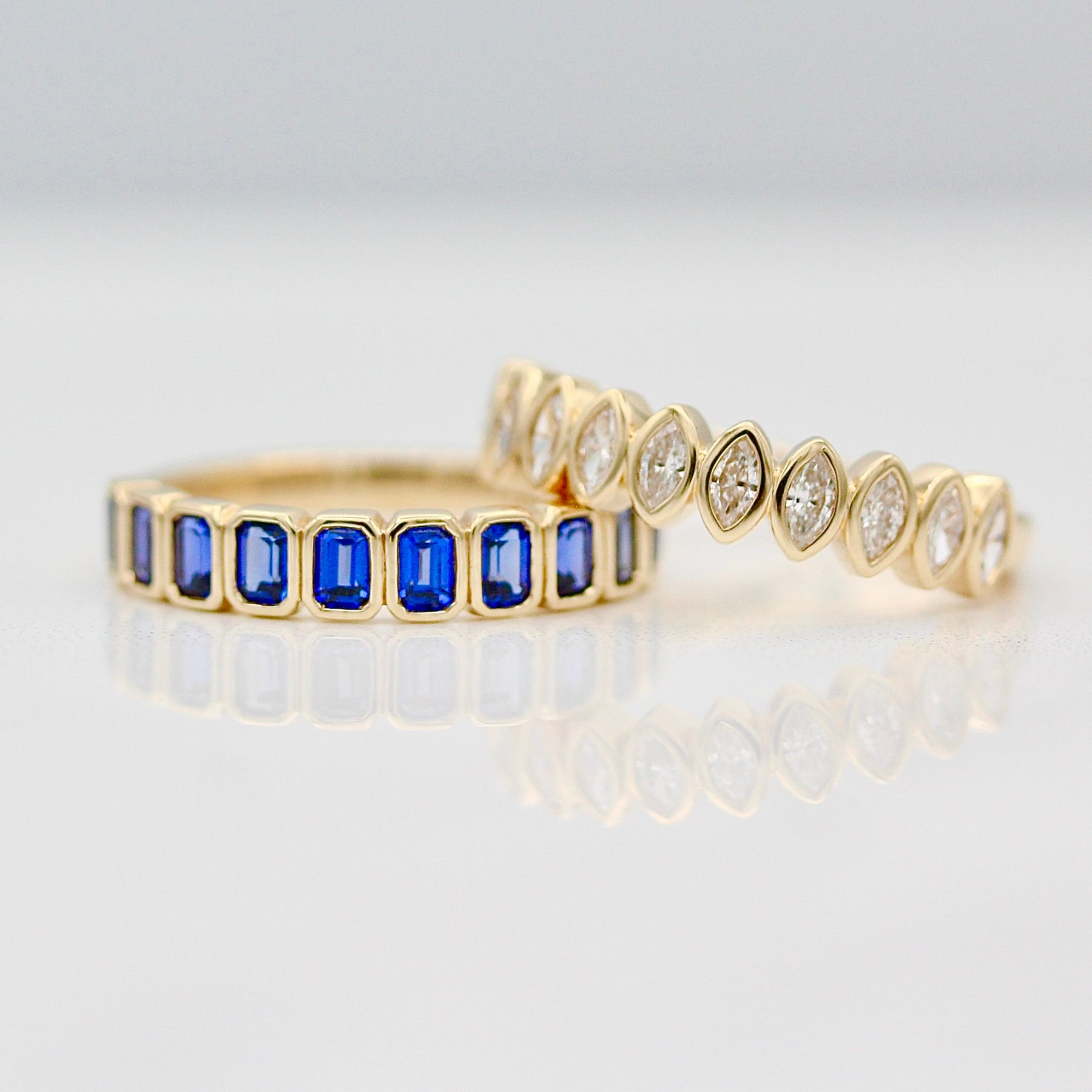 The Sammy Wedding Band (Blue Sapphire) – Taylor Custom Rings