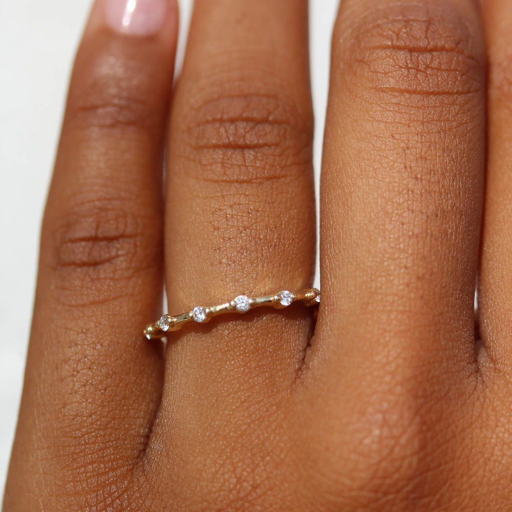 Sloane Wedding Band on a Hand