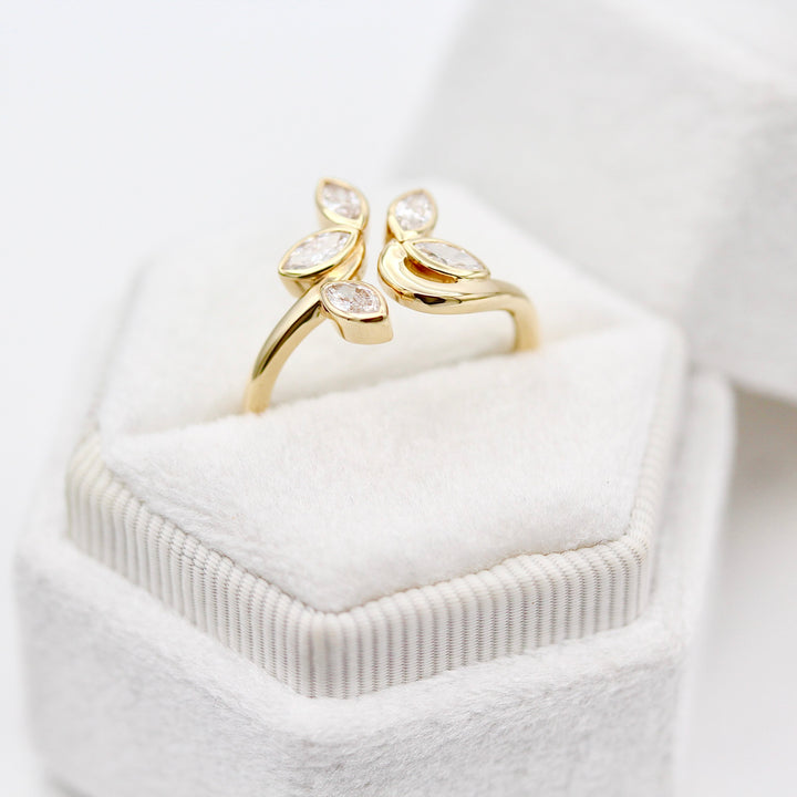 The Violet in a White Velvet Ring Box