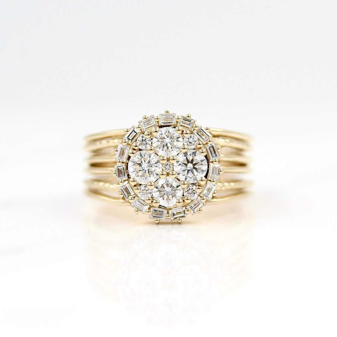 The Willa Ring in Yellow Gold against a white background