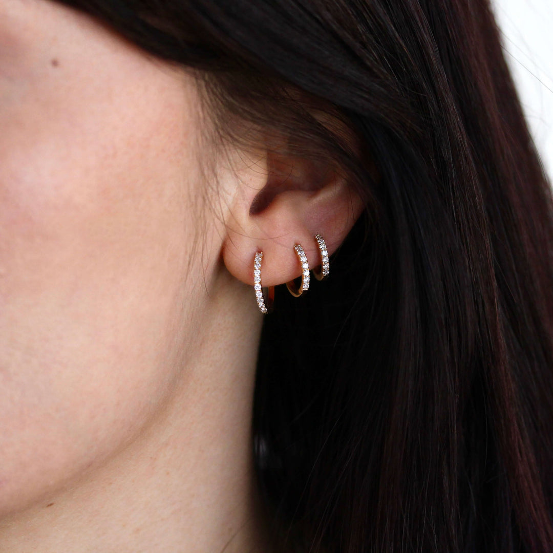 Earrings Diamond Huggies