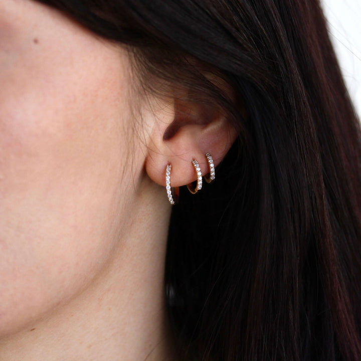 Earrings Diamond Huggies