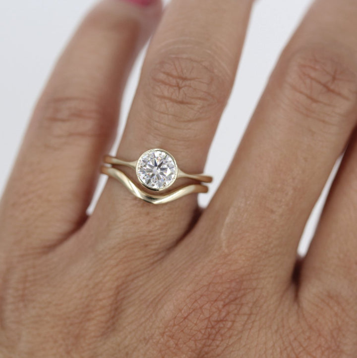 Engagement Ring The Wave Wedding Band
