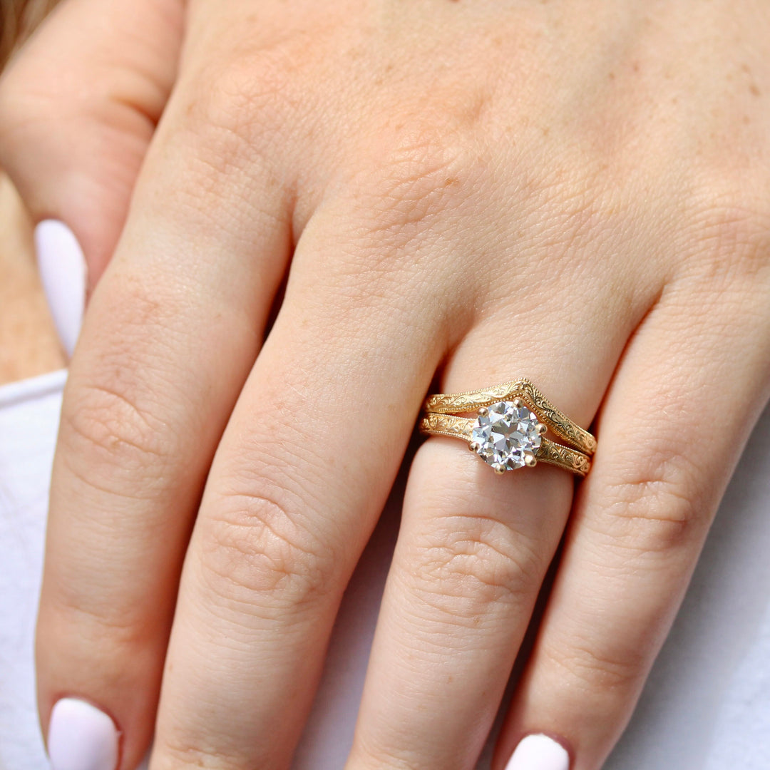 The Kathleen Ring (OEC Round) In Yellow Gold With 2.01ct Lab-Grown Diamond
