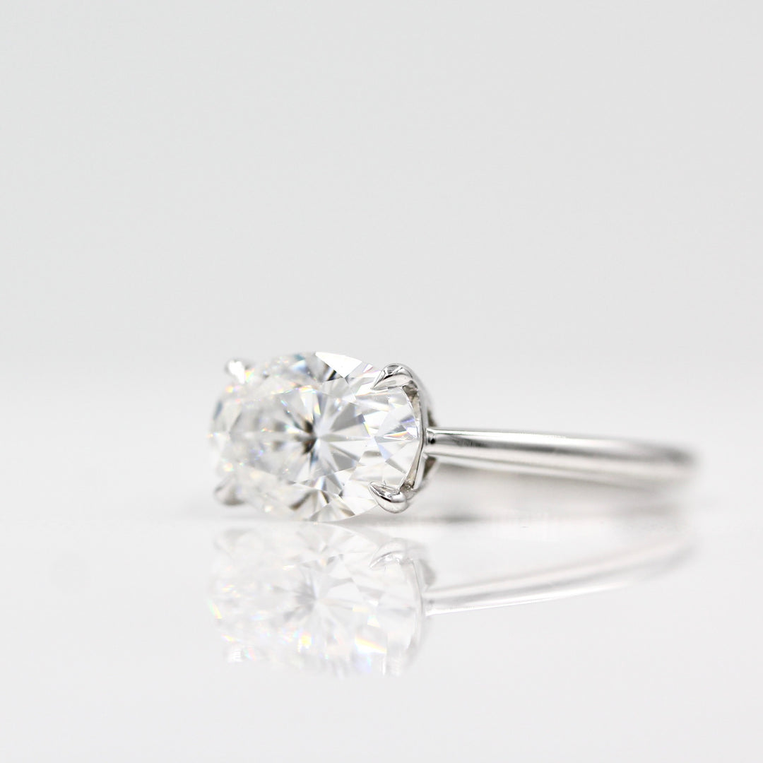 The Twyla ring (Oval) in white gold against a white background