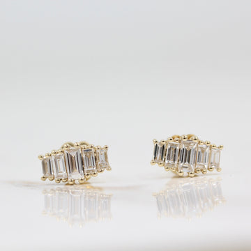 Earrings Diamond Baguette Five-Stone Earrings