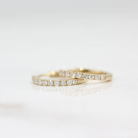 Lab grown diamond huggies in yellow gold