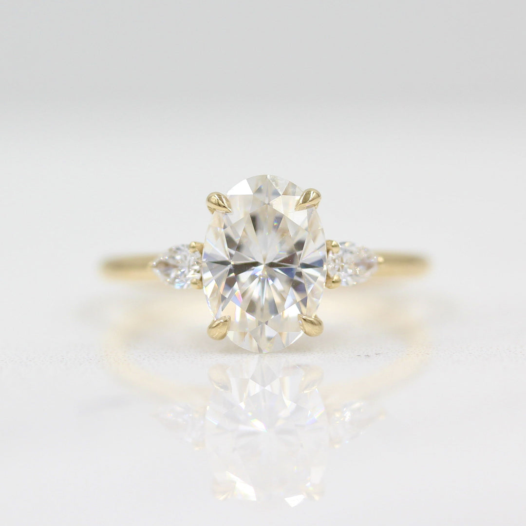 Ready to Ship Ring 14k Yellow Gold The Emery Ring in Yellow Gold with 2ct Moissanite