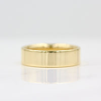 Flat Men's Band/Unisex Band in Yellow Gold