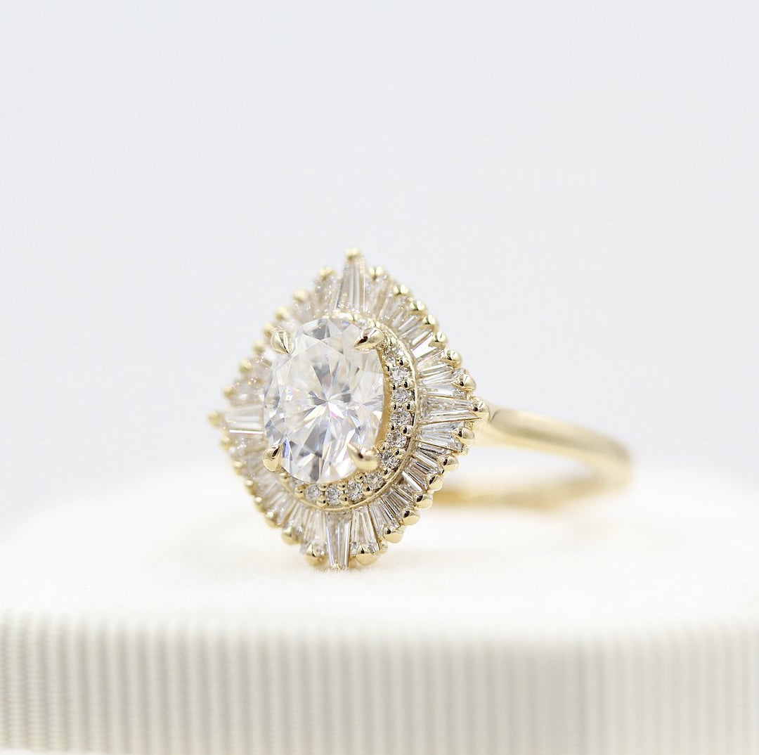 The Sojourner Ring in Yellow Gold with 1.25ct Moissanite
