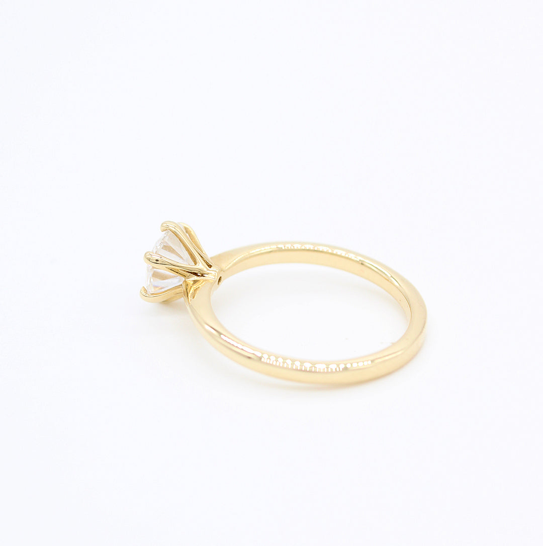The Audrey Ring in Yellow Gold with 1ct Moissanite