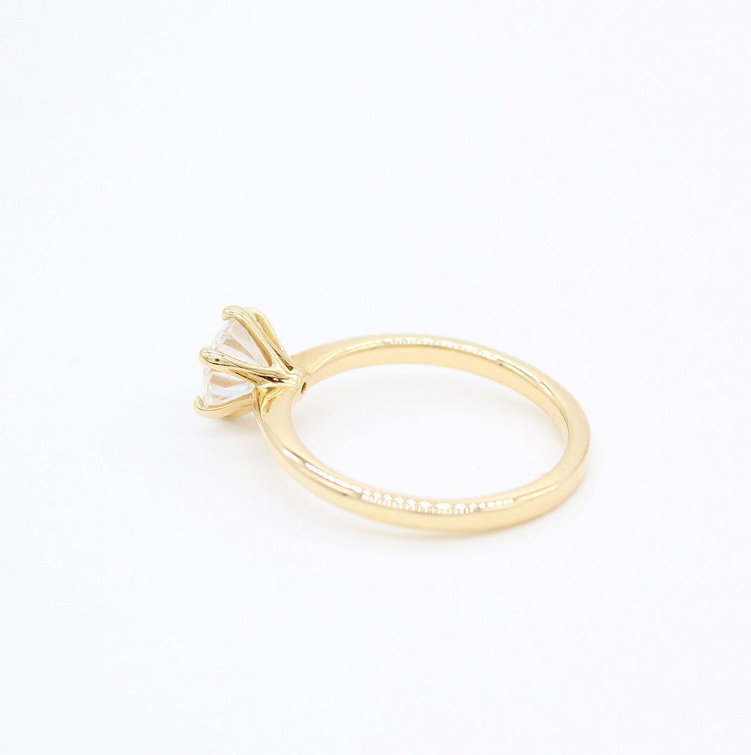 The Audrey Ring in Yellow Gold and 1ct Moissanite