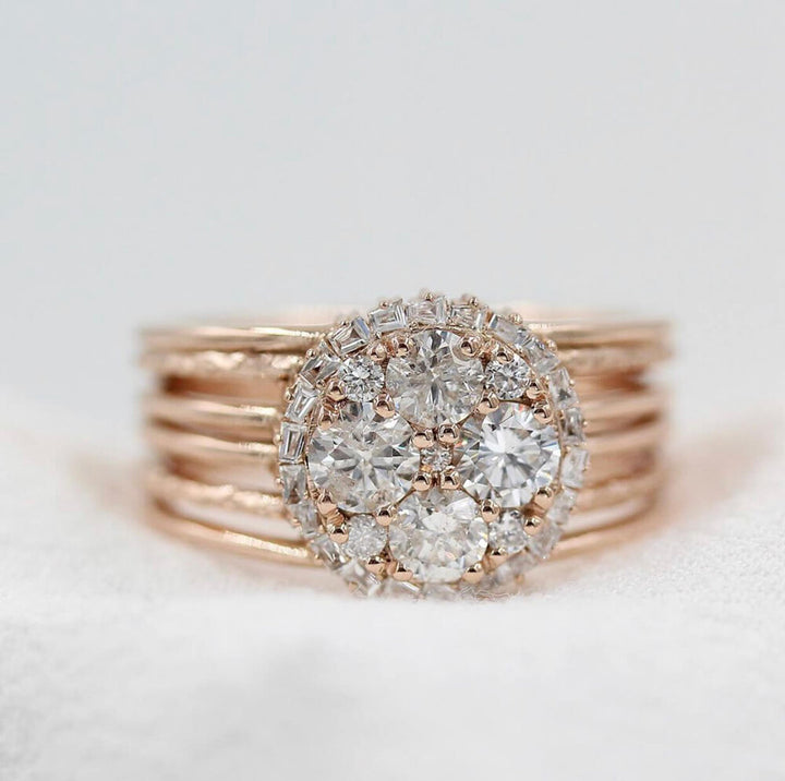 The Willa Ring in Rose Gold against a white background