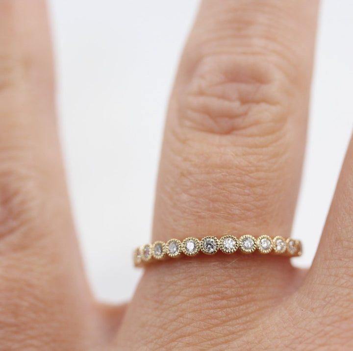 The Florence Wedding Band in Yellow Gold