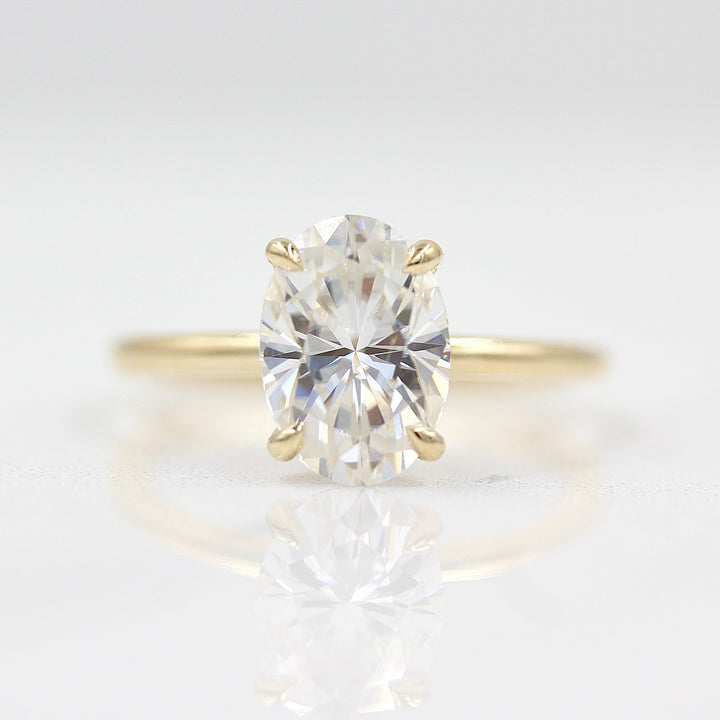 2ct oval moissanite engagement ring