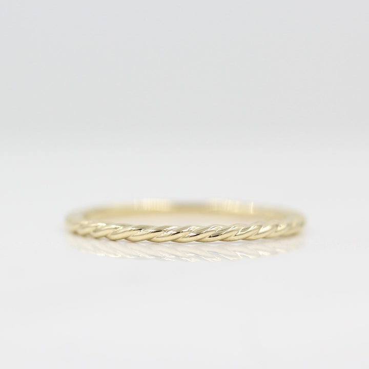 Ready to Ship Ring 14k Yellow Gold The Dainty Twist Stacking Ring in Yellow Gold